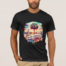 Vintage South Carolina Map T-Shirt  Retro us state
