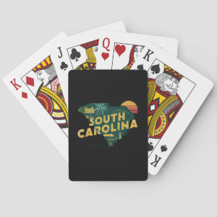 Vintage South Carolina State Map Playing Cards
