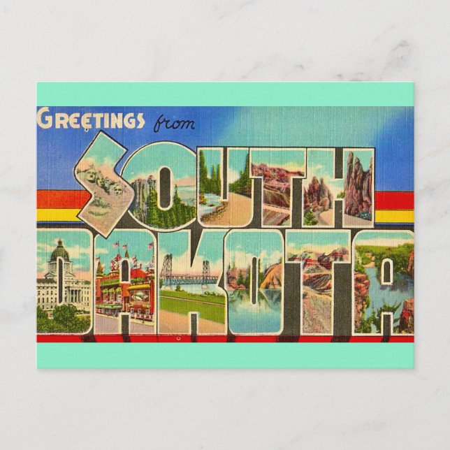 Vintage South Dakota Postcard  (Front)