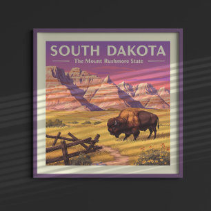 Vintage South Dakota Poster