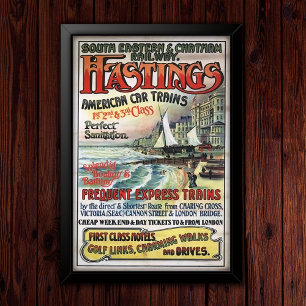 Vintage South Eastern Railway Travel Advertising Poster