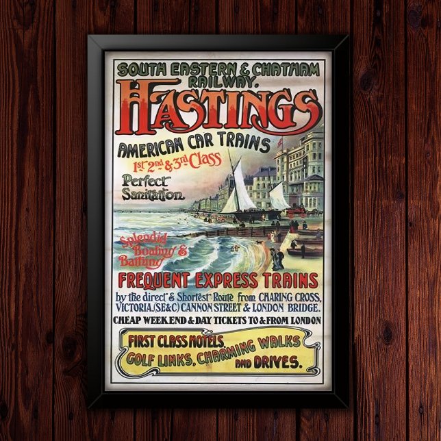 Vintage South Eastern Railway Travel Advertising Poster (Creator Uploaded)