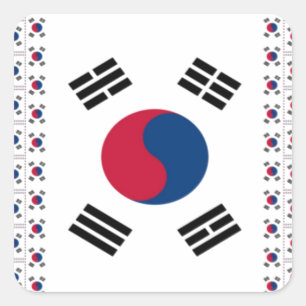 Vintage South Korea Square Sticker