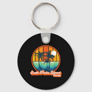 Vintage South Padre Island Texas Summer 90s Beach Key Ring