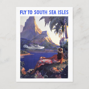 Vintage South Sea Isles Travel Postcard