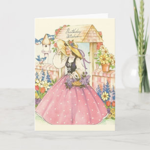 Vintage Southern Belle Birthday Card