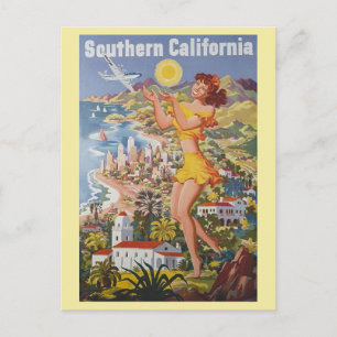Vintage Southern California Retro Travel Postcard