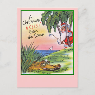 Vintage Southern Christmas Holiday Postcard