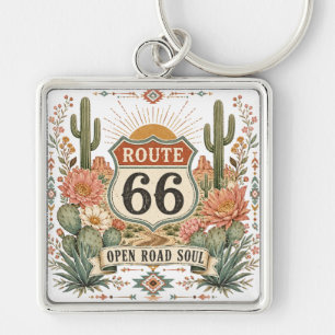 Vintage Southwestern Desert Travel Keepsake Key Ring
