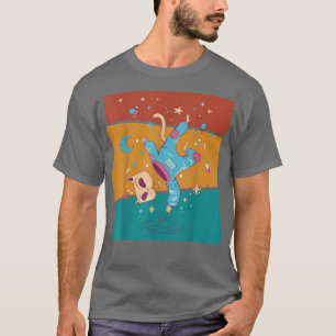 Vintage Space Cat Astronaut T-Shirt