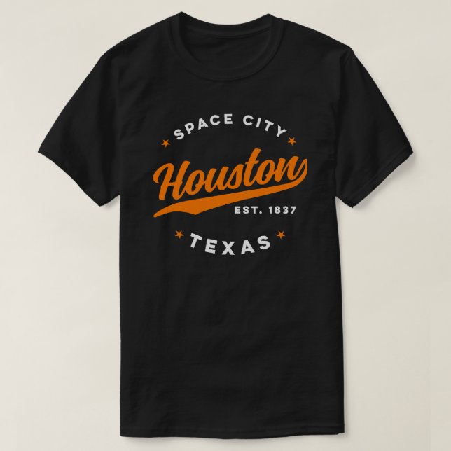 Vintage  Space City Orange  T-Shirt (Design Front)