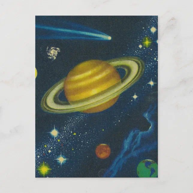 Vintage Space Postcard | Zazzle