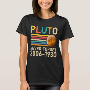 Vintage Space Science Never Forget Pluto Astronomy T-Shirt