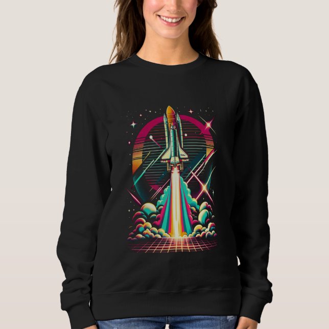 Vintage Space Shuttle Launch Kennedy Space Centre  Sweatshirt (Front)