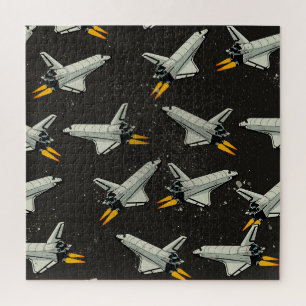 vintage Space Shuttle pattern Jigsaw Puzzle