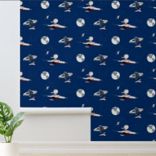 Vintage Space Stations, Rockets, Planets & Stars Wallpaper