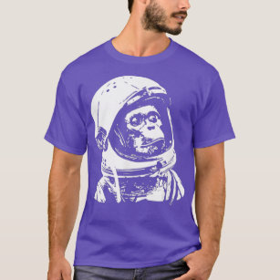 Vintage Space Travel Astronaut Monkey  - 1  T-Shirt