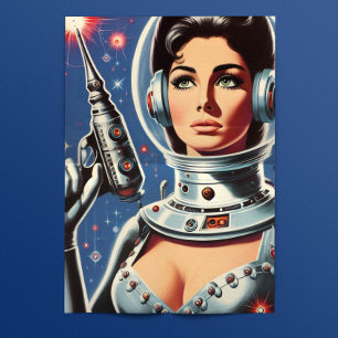 Vintage Space Woman Tissue Paper