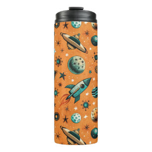 Vintage Spacecraft Rocket Ships Pattern -Cosmos(1) Thermal Tumbler
