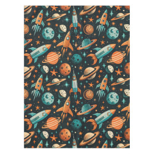 Vintage Spacecraft Rocket Ships Pattern -Cosmos(2) Tablecloth