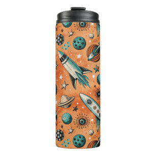 Vintage Spacecraft Rocket Ships Pattern -Cosmos(5) Thermal Tumbler
