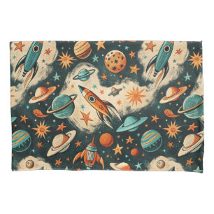 Vintage Spacecraft Rocket Ships Pattern -Cosmos(6) Pillowcase