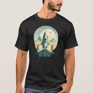 Vintage Spaceship Space Retro Spacecraft Science T-Shirt