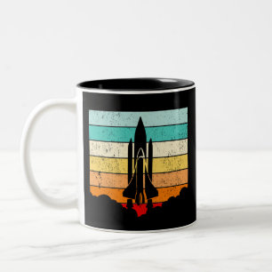 Vintage Spaceship /Space/Spacecraft Two-Tone Coffee Mug