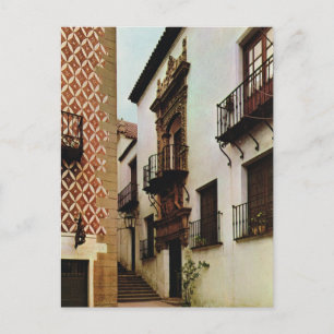 Vintage Spain, Barcelona, Pueblo Espanol Postcard