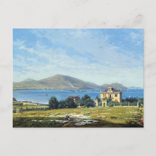 Vintage Spain Bilbao Travel Painting Postcard (Front)