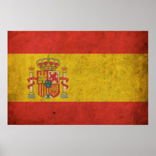 Vintage Spain Flag Poster