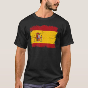 Vintage Spain Flag Spanish Independence Day T-Shirt