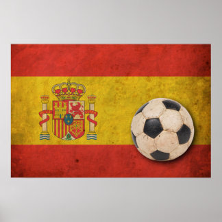 Vintage Spain Football Poster