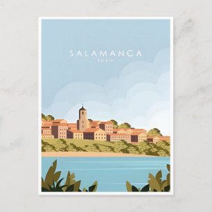 Vintage Spain Salamanca House of Shells Cathedral  Postcard