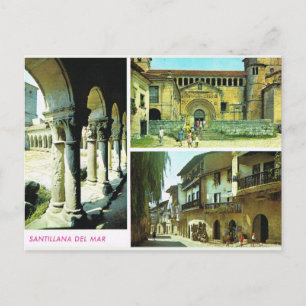 Vintage Spain,  Santillana del mar, Santander Postcard