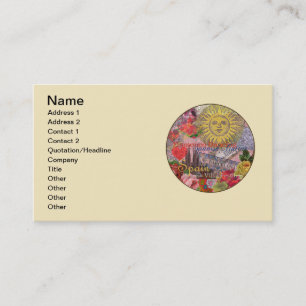 Vintage Spain Sunshine Travel Collage Retro Europe Business Card