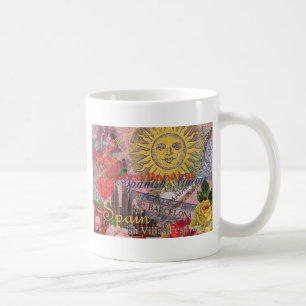 Vintage Spain Sunshine Travel Collage Retro Europe Coffee Mug