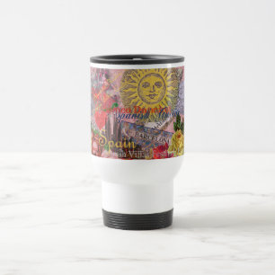 Vintage Spain Sunshine Travel Collage Retro Europe Mug