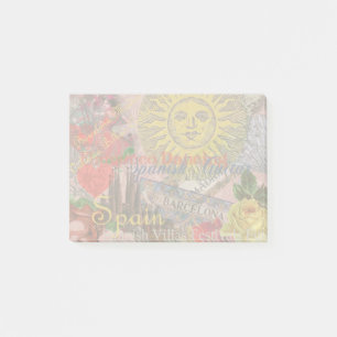 Vintage Spain Sunshine Travel Collage Retro Europe Post-it Notes
