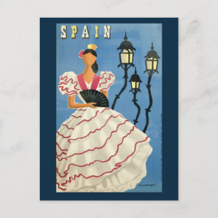 Vintage Spanish Dancer Postcard