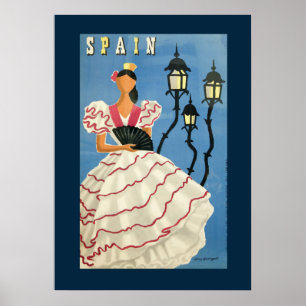 Vintage Spanish Dancer Poster