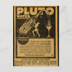 Vintage spanish flu tonic medication advertisement postcard