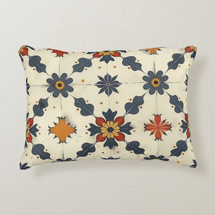 Vintage Spanish Tile Pattern Decorative Cushion
