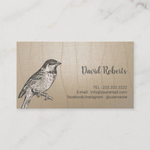 Vintage Sparrow Calling Card