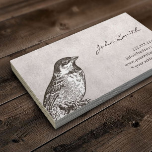 Vintage Sparrow Calling Card Profile Card