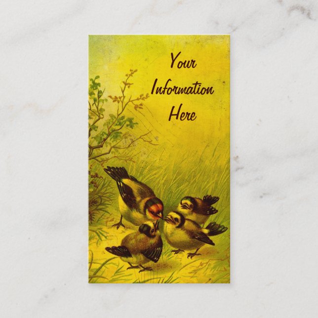 Vintage Sparrows Business Cards (Front)