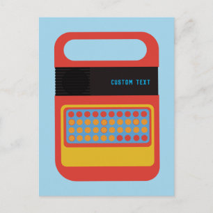 Vintage speaking & spelling electronic toy custom postcard