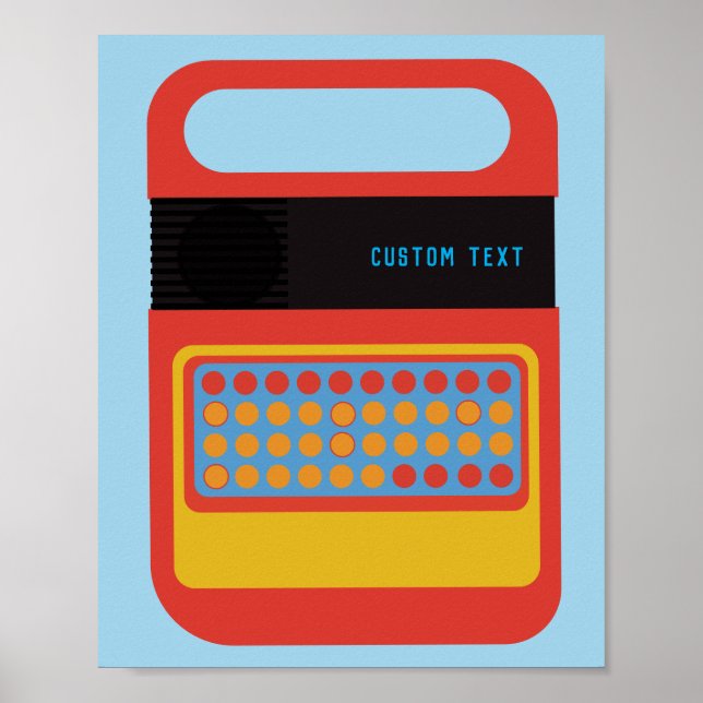 Vintage speaking & spelling toy customised text poster (Front)