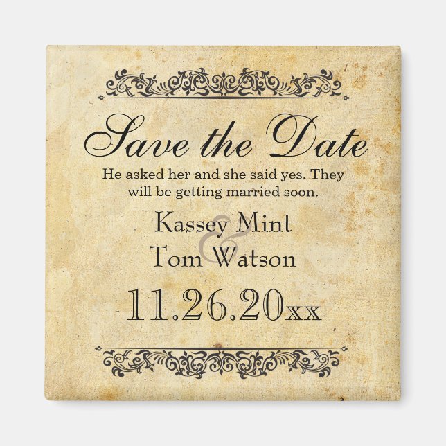 Vintage Special Celebration with Ornate Brackets Magnet (Front)