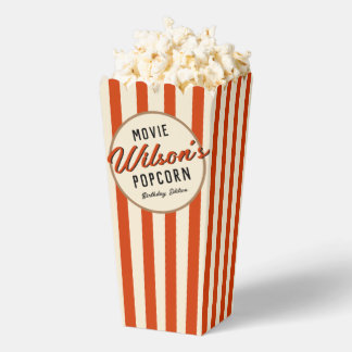 Vintage Special Event Movie Theatre Popcorn Favour Box